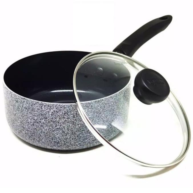 Sale Maxim Neostone Saucepan 16 Cm Panci Ceramic Marble + Tutup kaca /PERALATAN MASAK SET/PANCI PRES
