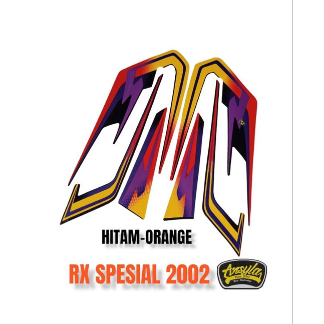striping stiker sticker Yamaha RX s RX spesial special hitam orange 2002
