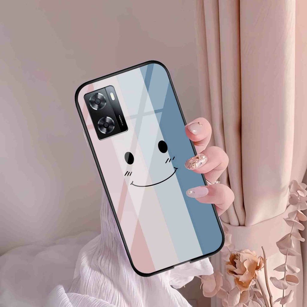 (GC 111) Softcase Kaca Oppo A57 A77s 2022 - Kesing Kaca Oppo A57 A77s 2022 - Case Cantik Oppo A57 A7