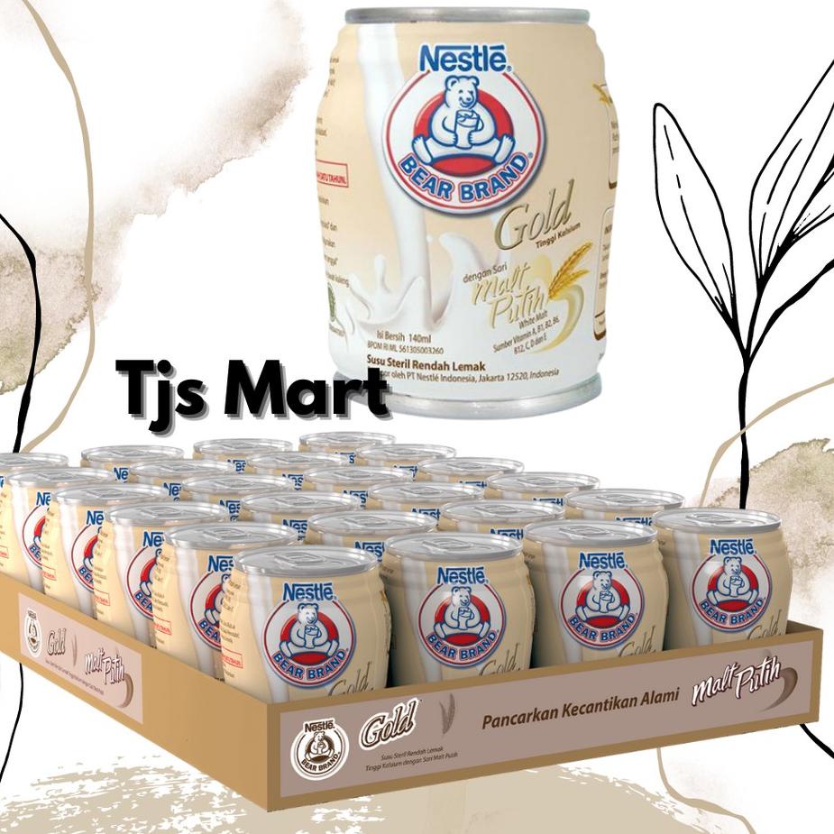 TrcWw3W7--Bear Brand Susu Gold Malt Putih 140ml - 1 Karton