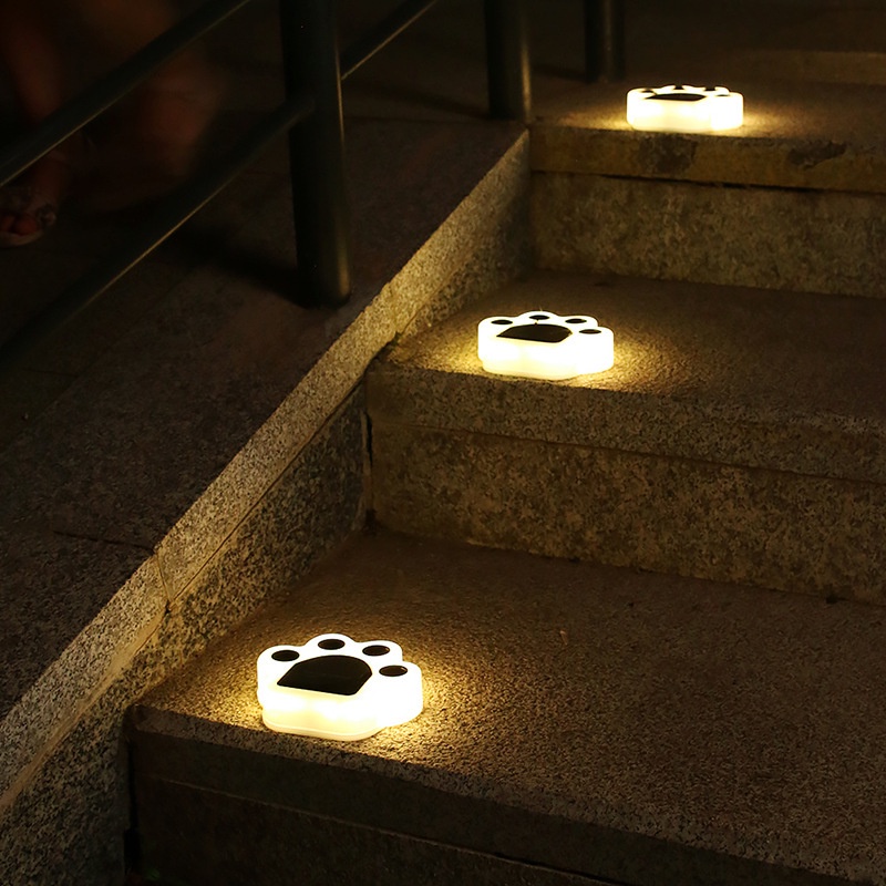 Lampu Taman Solar Bear Paw 4 Led  Sensor Tenaga Surya Light Control | Lampu Led Dinding Waterproof Outdoor Model Jejak Telapak Kaki Beruang