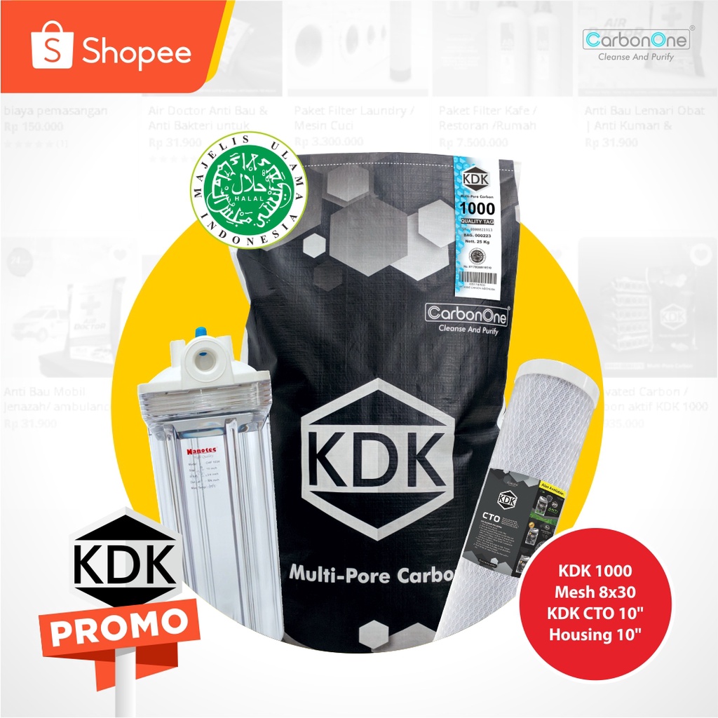 Jual Karbon Aktif Kdk Iodine Free Housing Dan Cto Kdk Shopee