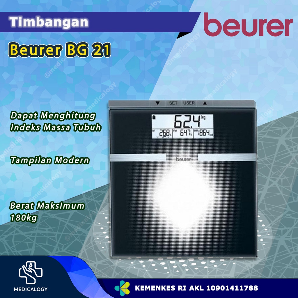 Beurer BG 21 Dengan BMI Timbangan Badan Digital