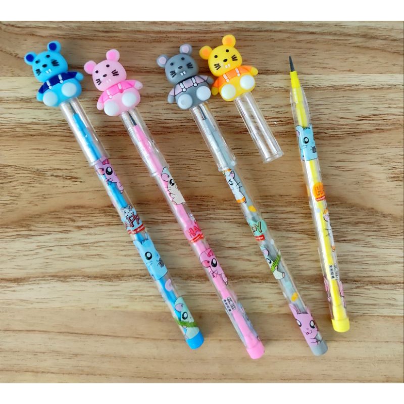 

Pensil Bensia Mouse Isi 6pcs / pensil susun / Pensil mekanik / Pensil lucu