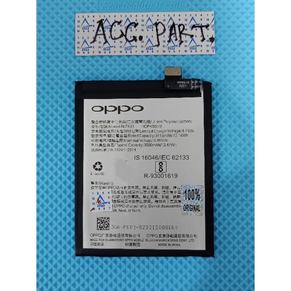 BATERAI OPPO F9 (BLP 681) ORI