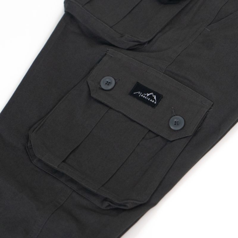 MARKICABS [Cenneth - Grey] Long Cargo Pants