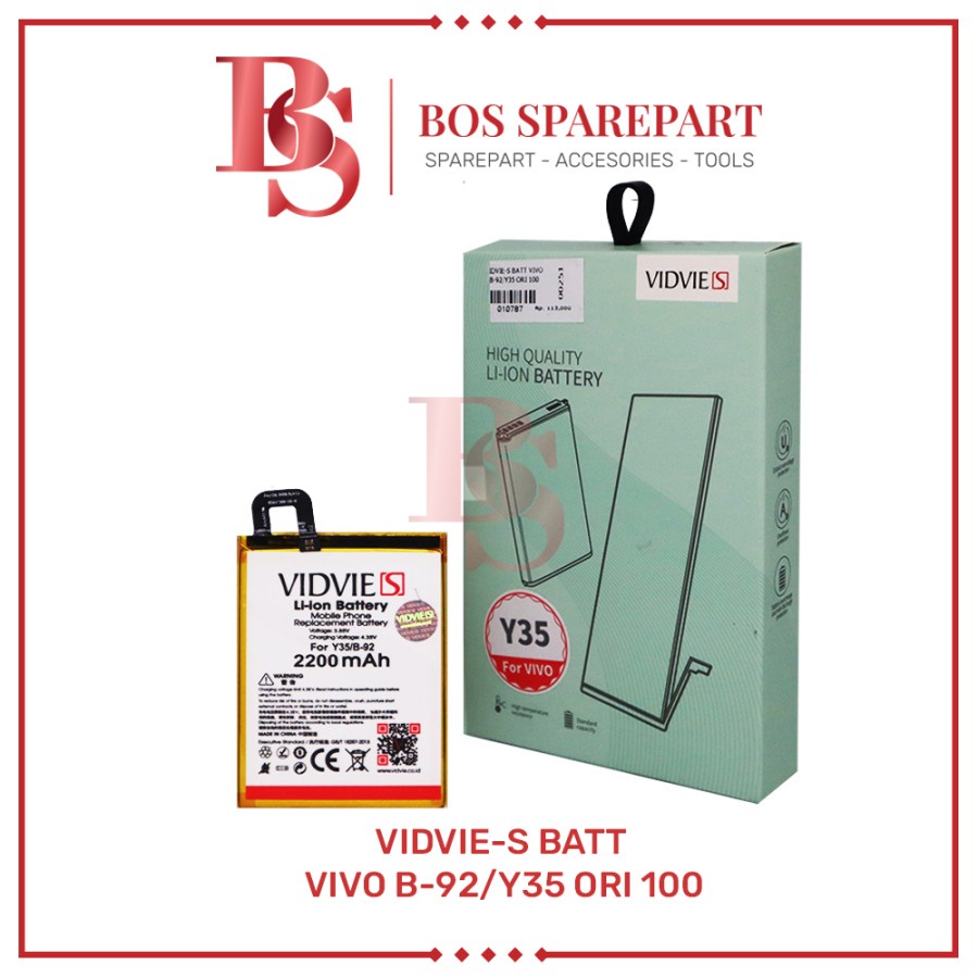 VIDVIE-S BATERAI VIVO B-92 / Y35 ORI 100 / BATTERY / BATRE