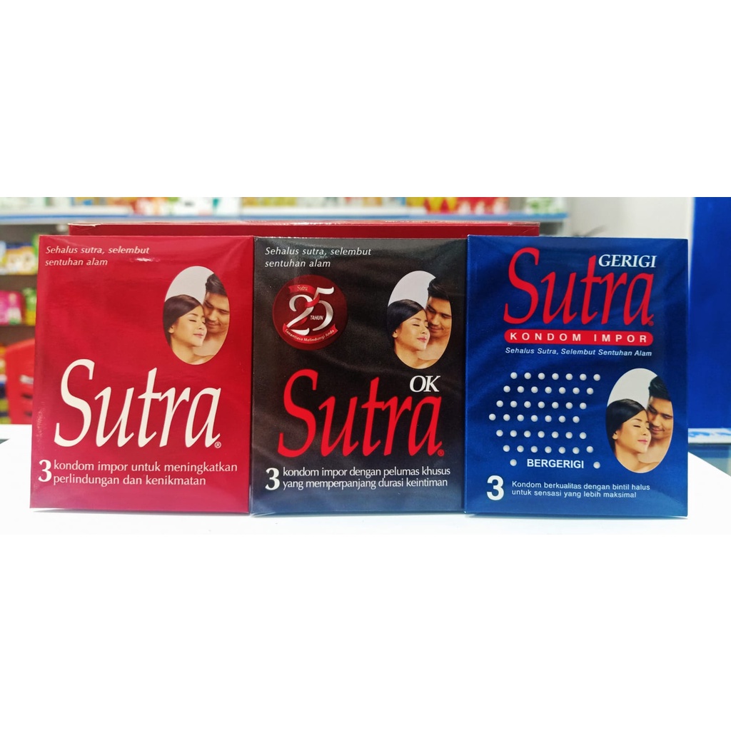 [PRIVASI] Kondom Sutra Merah Hitam Gerigi Isi 3 Pcs