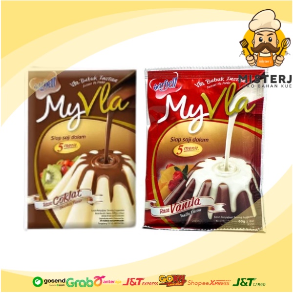 

My Vla 60gr | Vla Instan Bubuk Siap Pakai | Vla Bubuk Vanilla Coklat