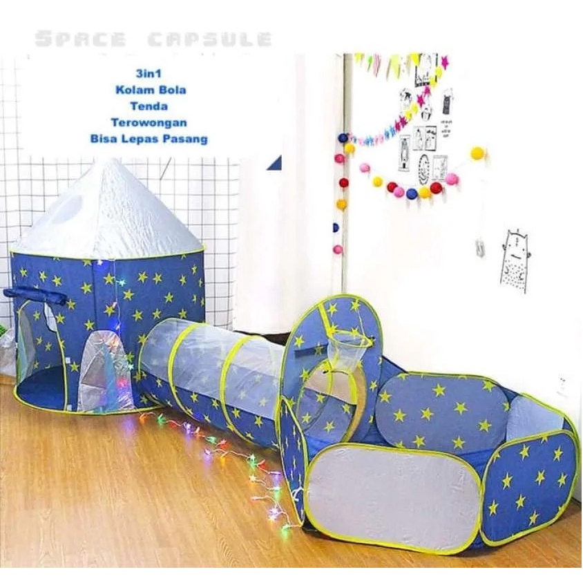 tenda anak/tenda terowongan/preloved tenda anak/mainan anak/preloved mainan anak