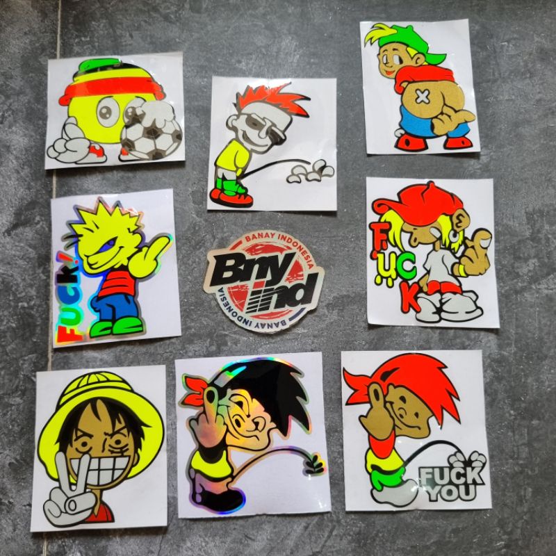 STICKER STIKER BAD BOY ONE PIECE CUTTING