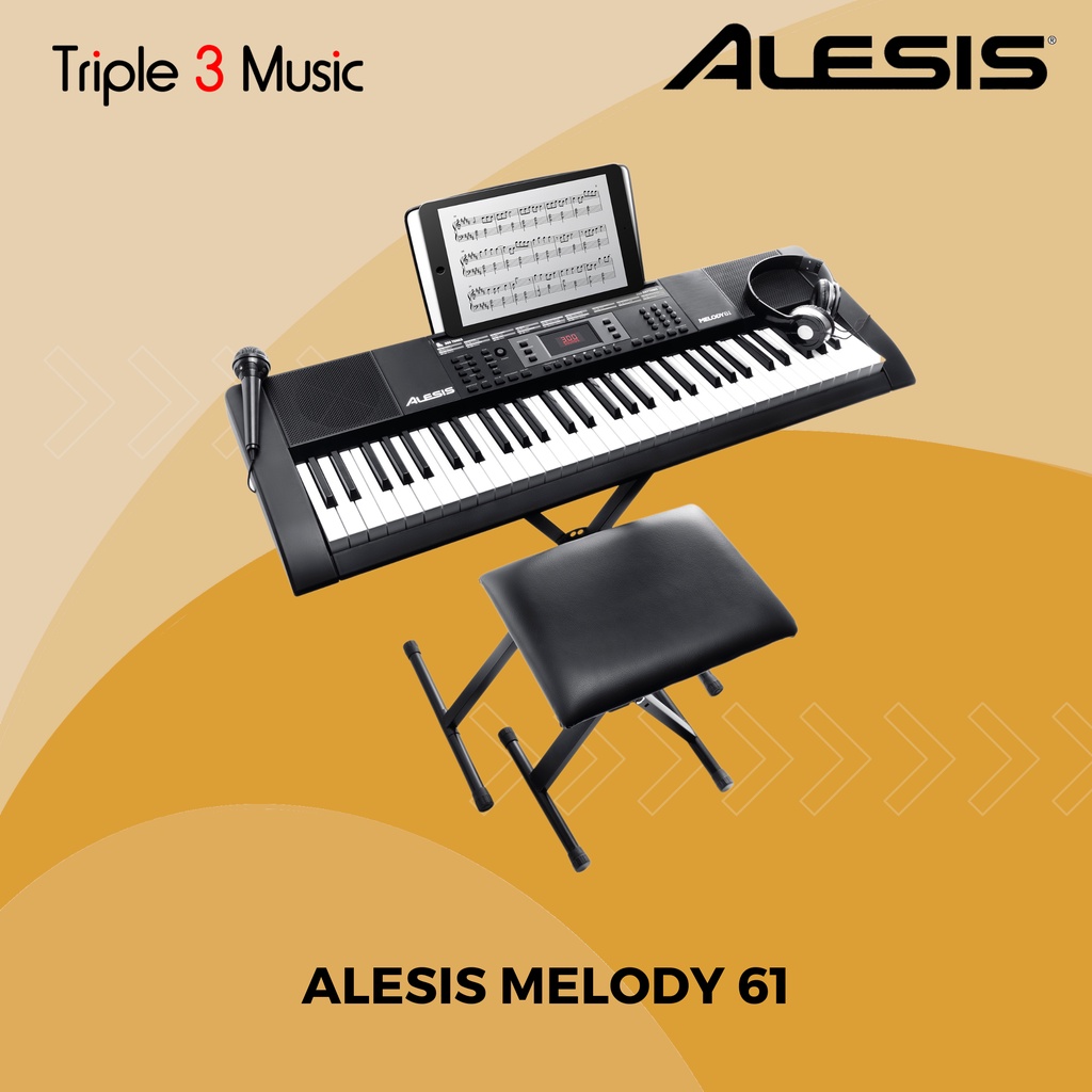 Alesis MELODY 61 MKII 61-Key Portable Keyboard with Built-In Speakers