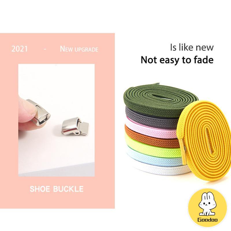 1 Set Tali Sepatu Magnet Simple Shoelace Magnetic Lazy Tali Sepatu Elastis Bulat Karet Praktis -Doo