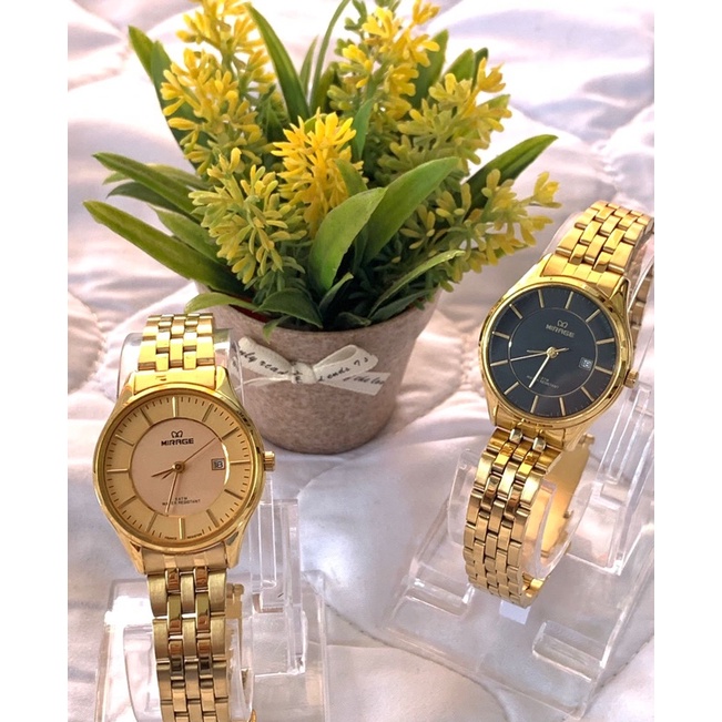 MIRAGE 8544 BRP-M/JAM TANGAN RANTAI WANITA STAINLESS STELL WATER RESISTAINT