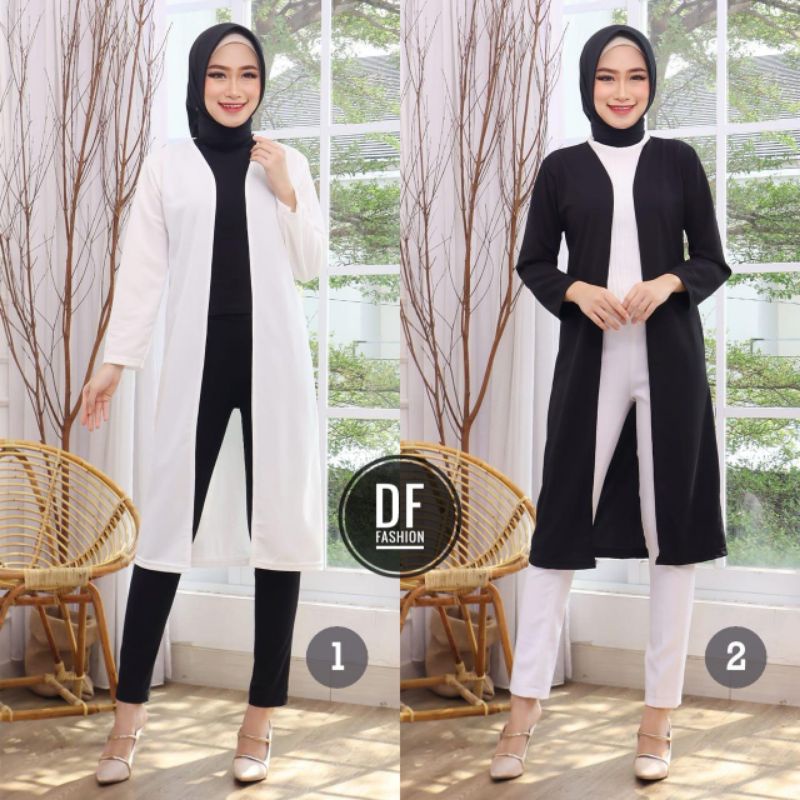 Long Cardi Tanpa Saku | Long Cardi Wanita Terbaru