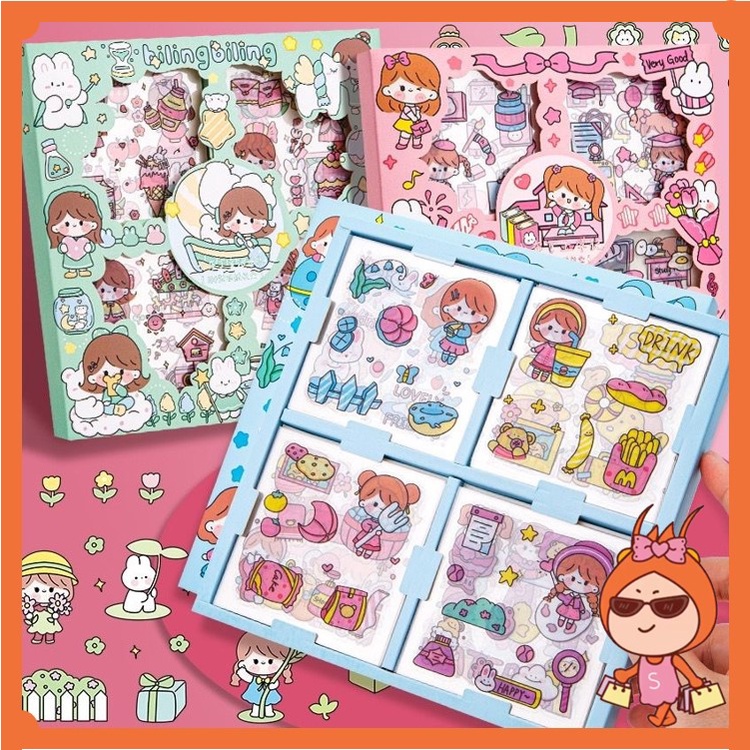 

Reseller Welcome - 5576 100 Lembar Stiker DIY Motif Momo Kartun Korea / Stiker Set 100 lembar / Sticker Motif Kartun Korea Lucu Anti Air