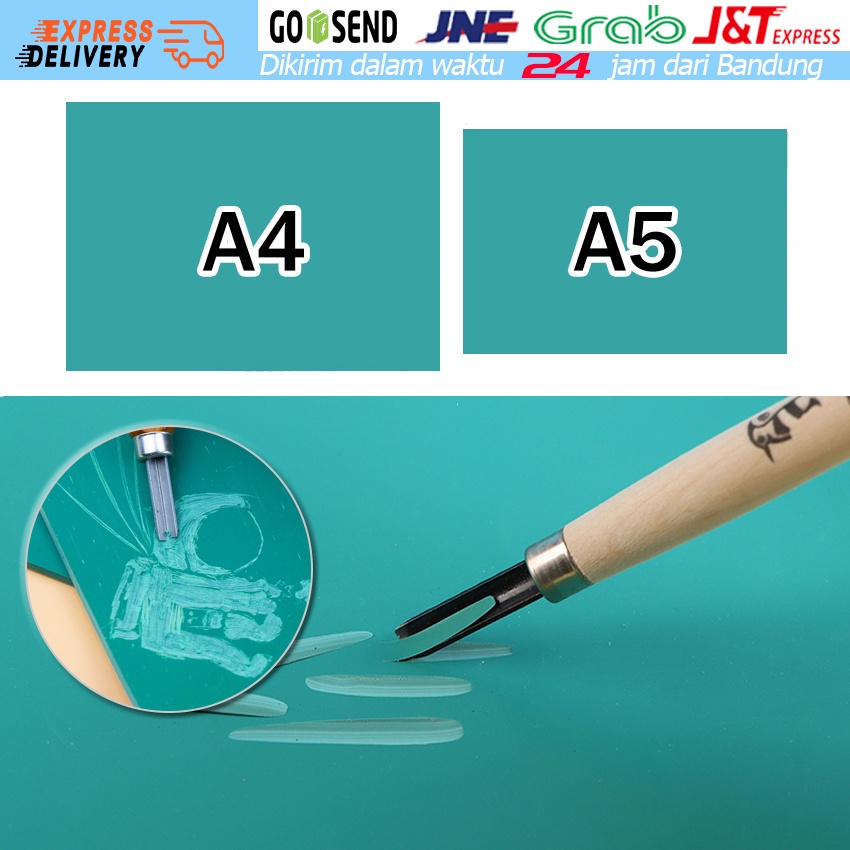 

Karet Cutter V-Tec Ukir Cetak Stempel / A3 Karet Cukil / Printmaking Material