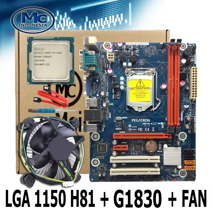 Motherboard MOBO Mainboard H81 Pegatron + Processor Celeron G1830