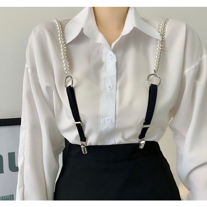 Ikat Pinggang Wanita Ring Korea Original Sabuk Mutiara Asli C9B7 Motif Murah Vintage Canvas Mewah Ke