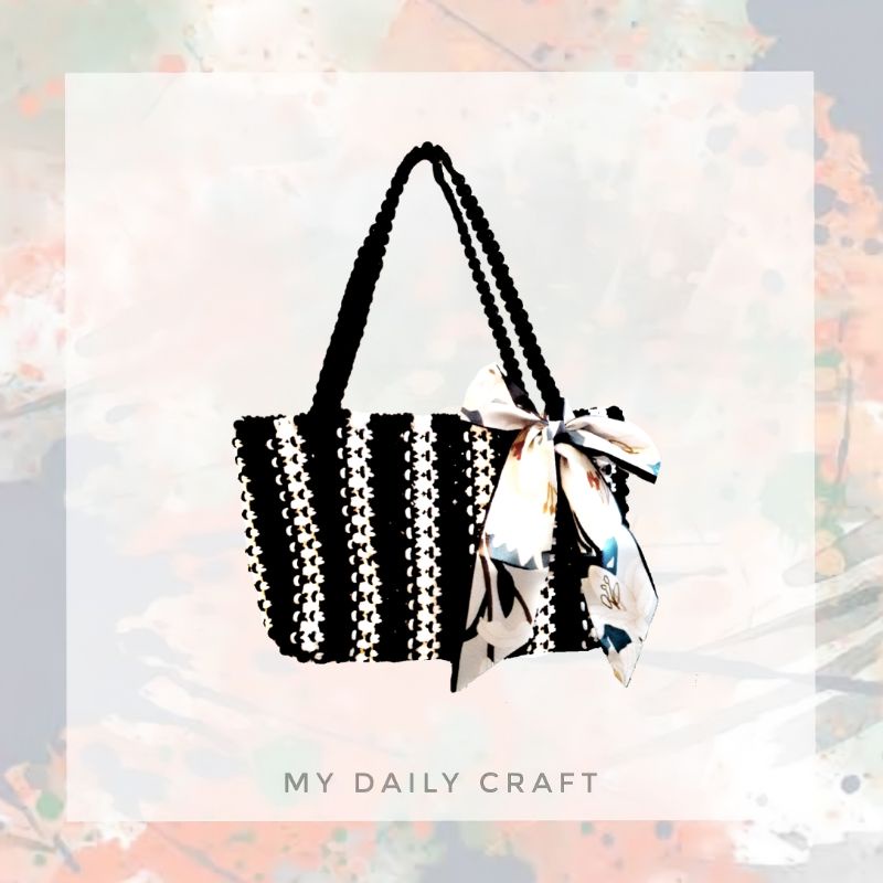 Tas bahu / shoulder bag / sling bag / tas anyaman / tas tali kur / tas rajut / tas macrame