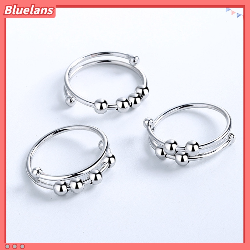 Bluelans Cincin Model Terbuka Bahan Alloy Bentuk Geometris Untuk Fashion