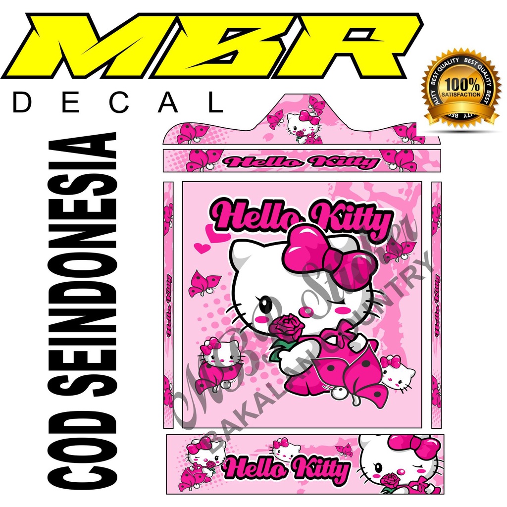 DECAL SANGKAR KOTAK KOPER KOSAN HELO KITY