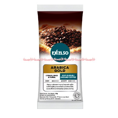 Excelso Arabica Gold 10sachet Citrusy Spice Floral Kopi Bubuk Ekselso Ground Coffee Kopi Excelso Kemasan Kotak Kopi Giling Bubuk Halus