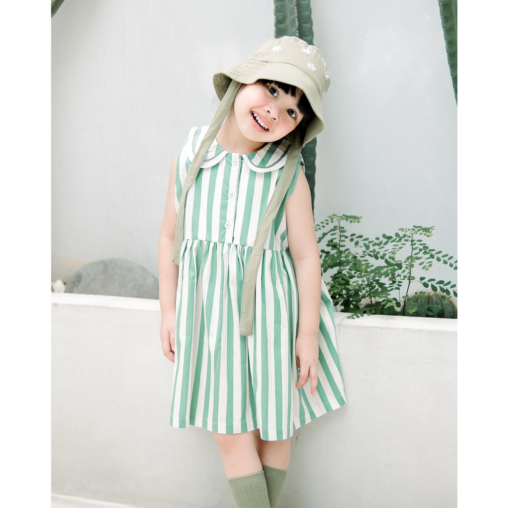 NIKEN STRIPE DRESS | Dress Anak Perempuan | Dress Katun Premium | Dress Anak 1-7 tahun