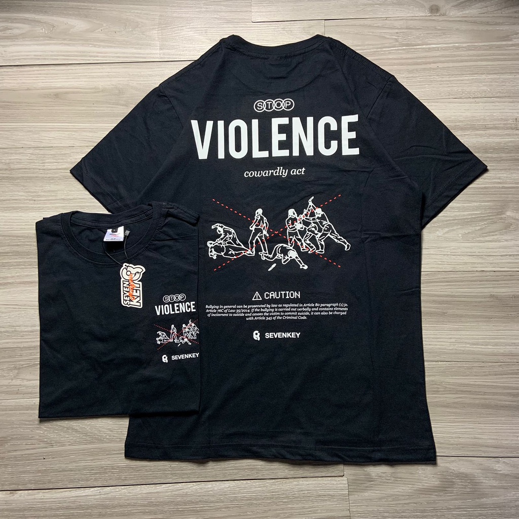 T-SHIRT / KAOS DISTRO STREETWEAR OVERSIZE SERIES NEXTTIME X SEVENKEY SPESIAL ARTIKEL VIOLENCE