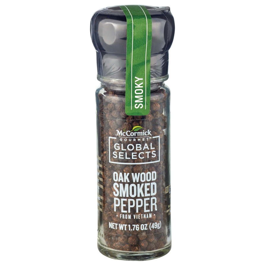 

McCormick Gourmet Global Selects Oak Wood Smoked Pepper from Vietnam Grinder Premium Black Peppercorn Lada Hitam Vietnam Gilingan