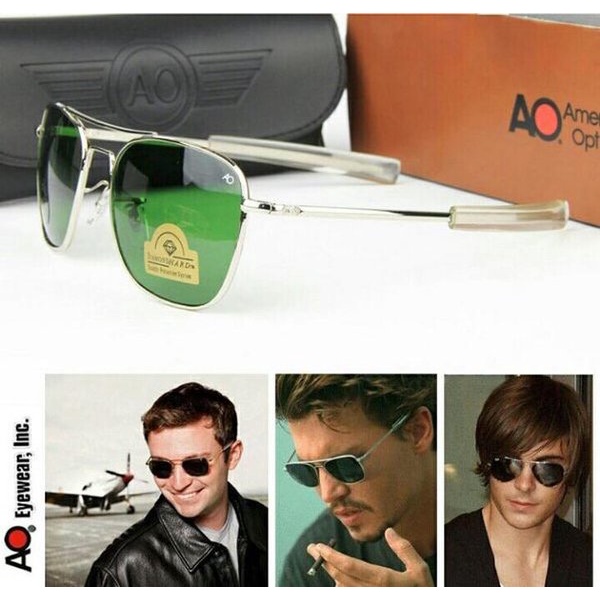 Kacamata Sunglasses AMERICAN OPTICAL AO Pilot Skymaster Silver