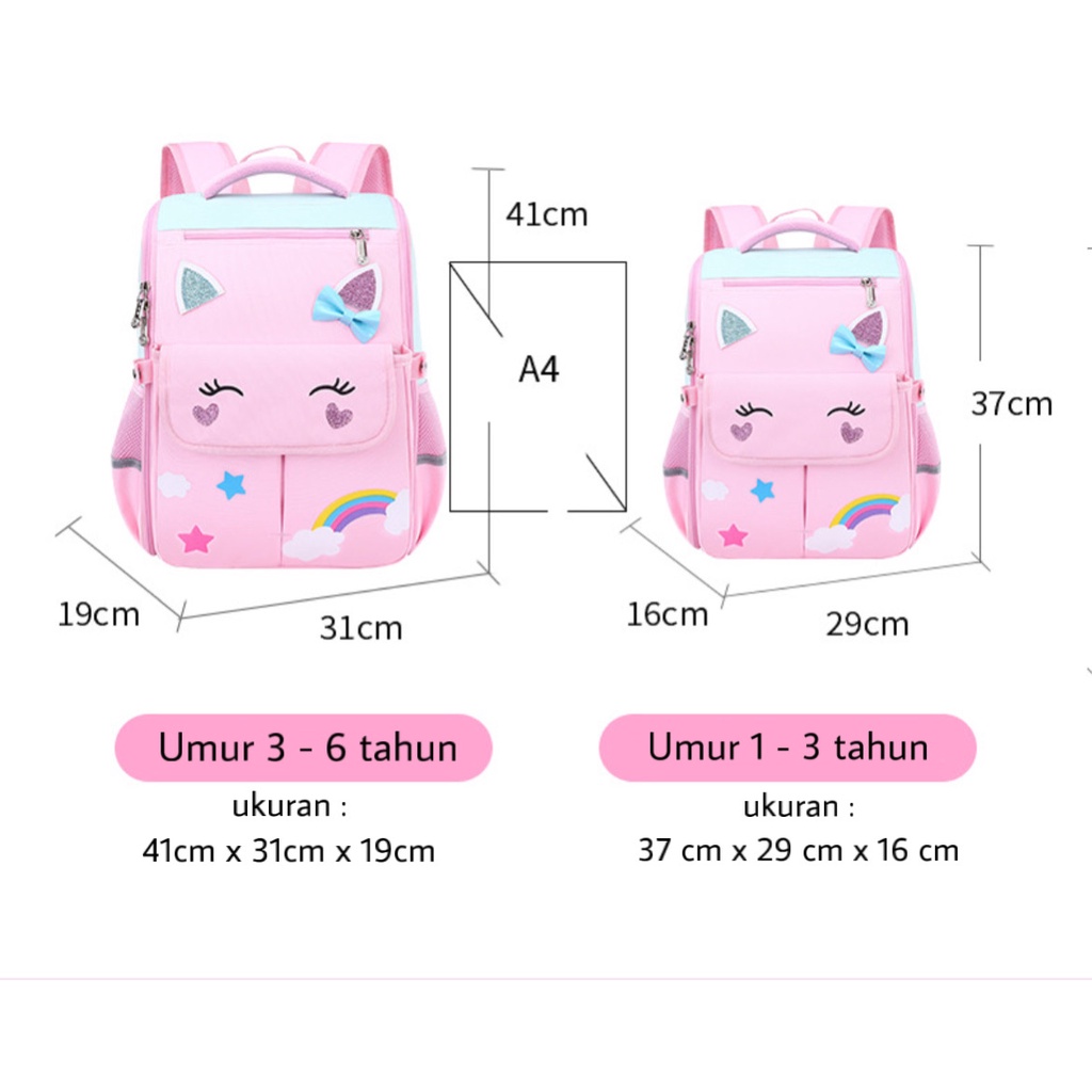 Serenity Tas Ransel Anak SD SMP SMA KULIAH / Tas mata kedip  / Tas Motif dragon / Lucu / Import Ready Jakarta -  489