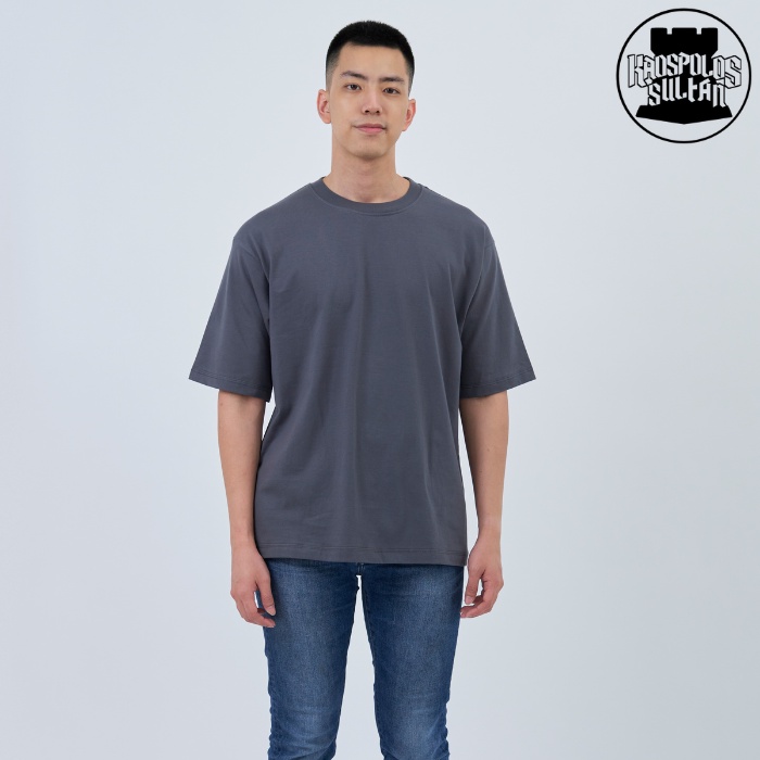 KAOS OVERSIZE POLOS 24S WARNA ABU TUA