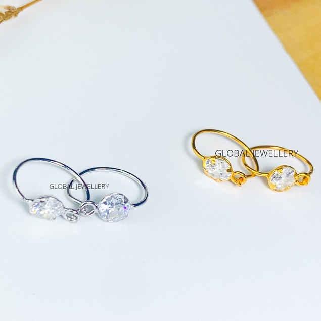 ANTING KENIP BABY MATA GOLD PERAK ASLI S925