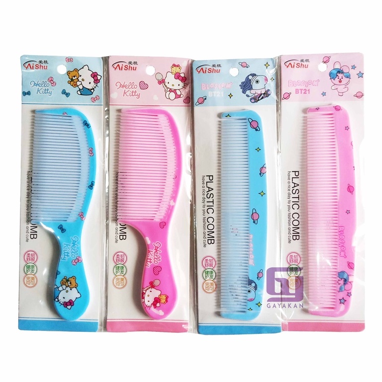 Sisir Fancy Gagang Multi Warna dan Karakter Size Kecil untuk Anak