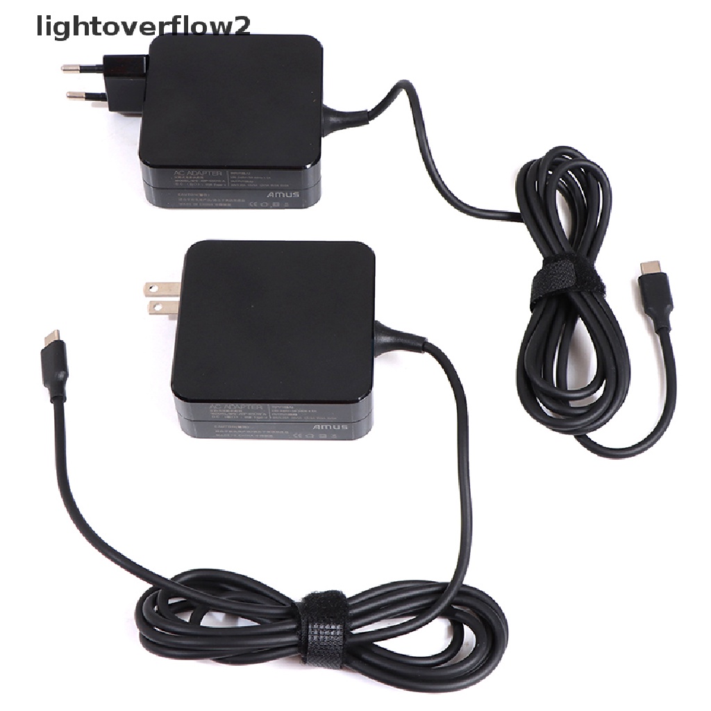 (lightoverflow2) Adapter Power Charger Laptop OEM Tipe C 65W 20V Untuk Lenovo ADLX65CLGC2A