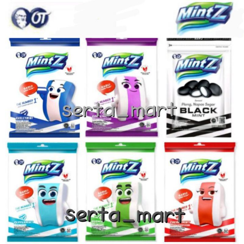 

Mintz Permen Chewy 115gr - Permen Mintz Black Mint 40gr - Barley / Grape / Duomint / Peppermint