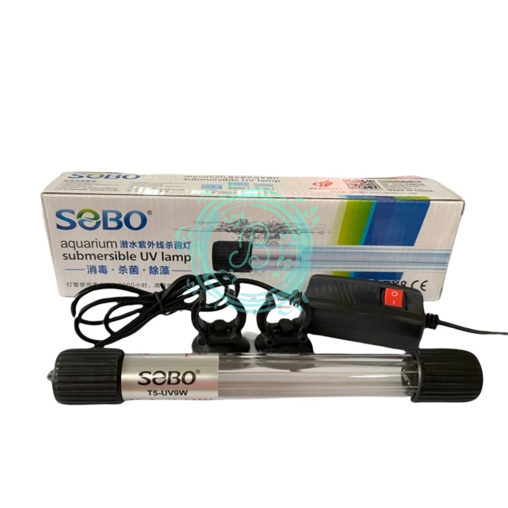 SOBO UV 9 Watt Lampu UV Aquarium Aquascape 9W Ultraviolet Lamp Anti Lumut Alga Bakteri Algae Ultra Violet