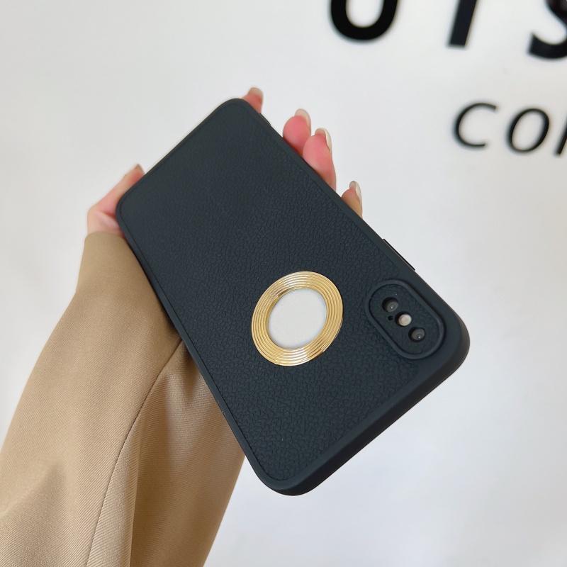 Casing Soft Case Bahan Kulit Desain Hollow Gaya Mewah Untuk iPhone 7 Plus / 8 Plus / X / XS MAX / XR / 11 Pro