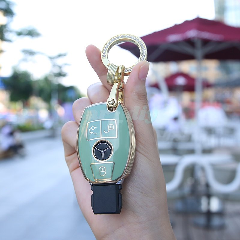 Casing soft Case tpu + Gantungan Kunci Untuk Mercedes Benz CLA GLA GLK AMG GLC C200 B200 S C E Class W213