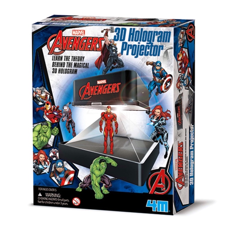 4M Marvel Avengers Magical 3D Hologram Projector DIY Anak