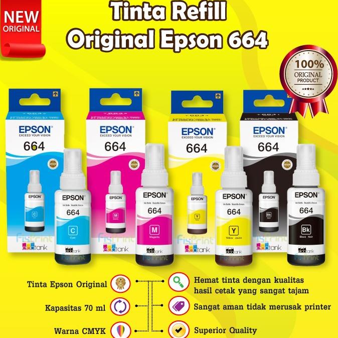 Jual Tinta Epson 664 Original Ink Printer L300 L310 L350 L355 L360 L365 Shopee Indonesia 0129
