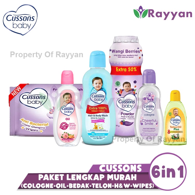 Paket Lengkap Murah Hemat Cussons baby 6in1 Besar Jumbo|CB-D|Bundle cusson 6 pcs murah|Bundling cusson Baby Terlaris|Paket ukuran Besar