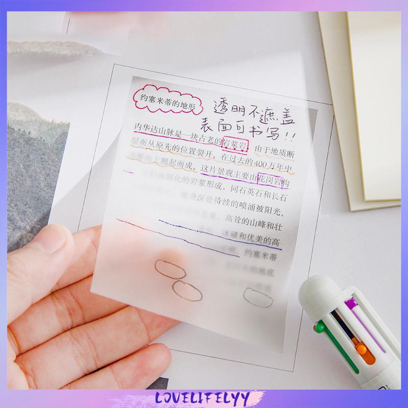 

COD✨Sticky Note Transparan Tahan Air Untuk Kantor / Sekolah/ Plastik Dapat Ditulis Permukaan Halus -LOY