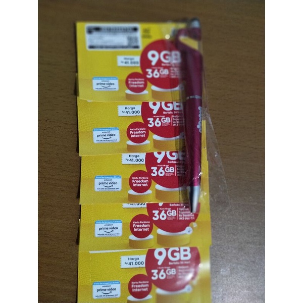 PROMO.....Perdana paket im3 9 gb setiap pembelian min 5pcs dapet bonus pena indosat
