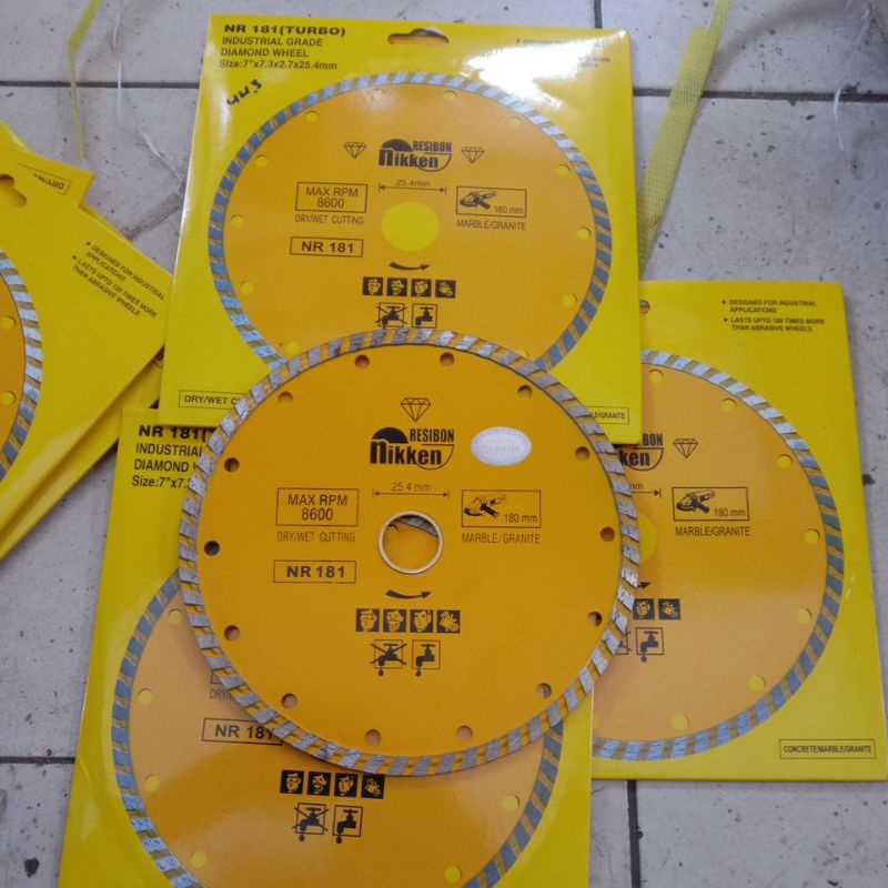 Diamond Wheel 7 Inch Turbo Mata Gerinda Potong granit Keramik 7 Inch Turbo
