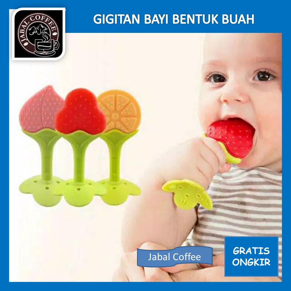 Mainan Gigitan Bayi / Gigitan Bayi Bentuk Buah / Baby Tooth Teether Silicone