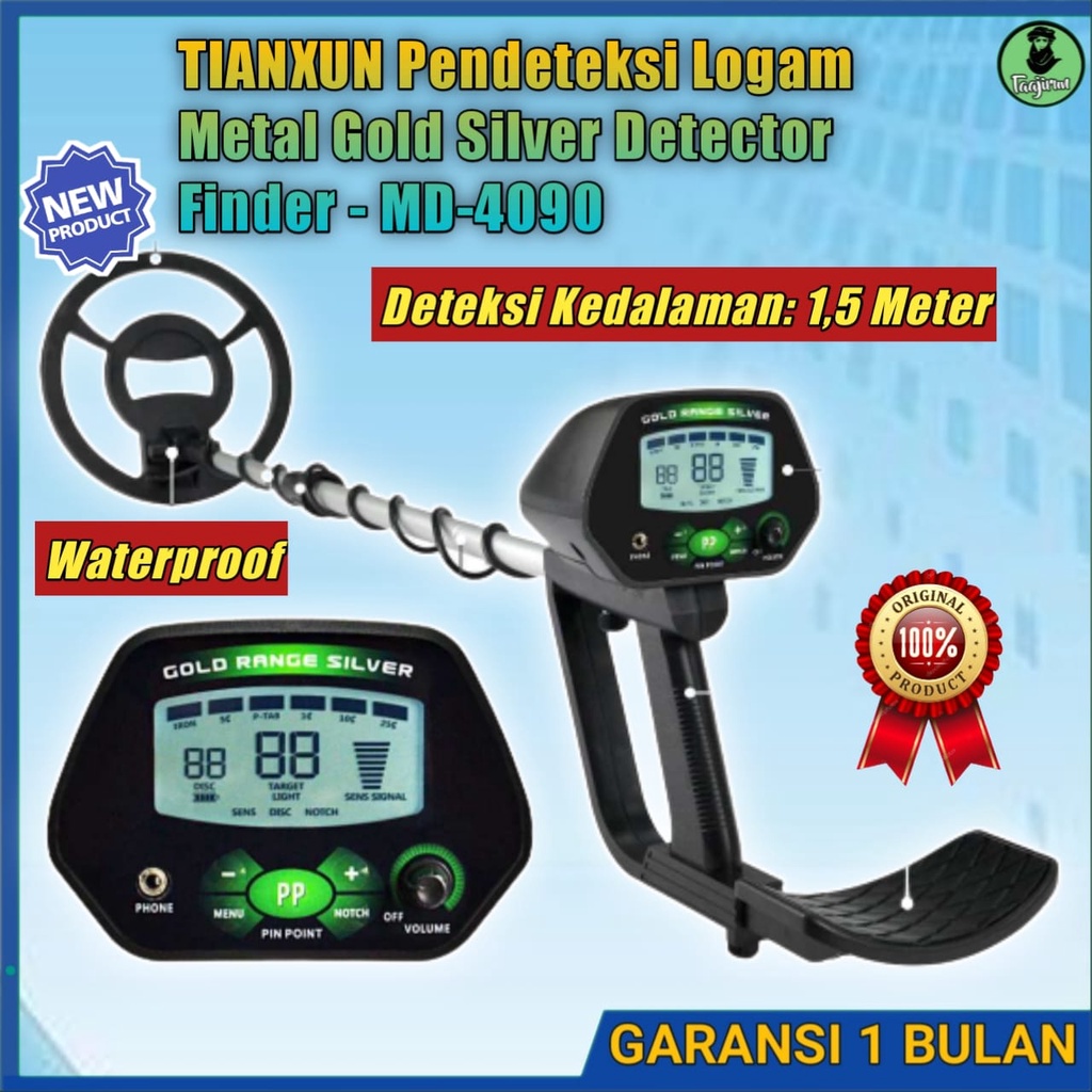 ORIGINAL Alat detektor Pendeteksi Logam Emas Metal Gold Silver Detector detektor logam emas metal de