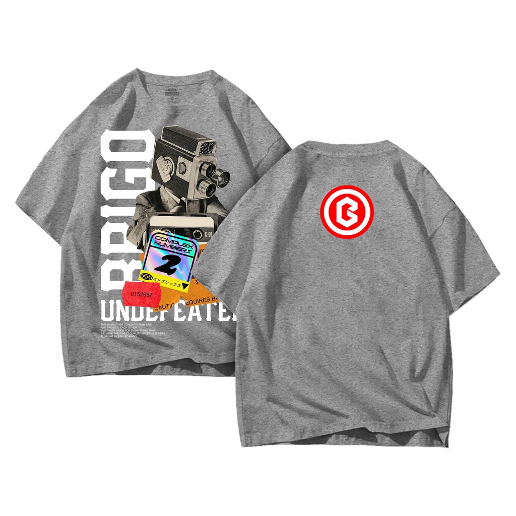 Kaos Oversize Print DTF UNDIFEATED FRONT II BRIGO Kaos Oversize II Kaos Jumbo Size Pria &amp; Wanita