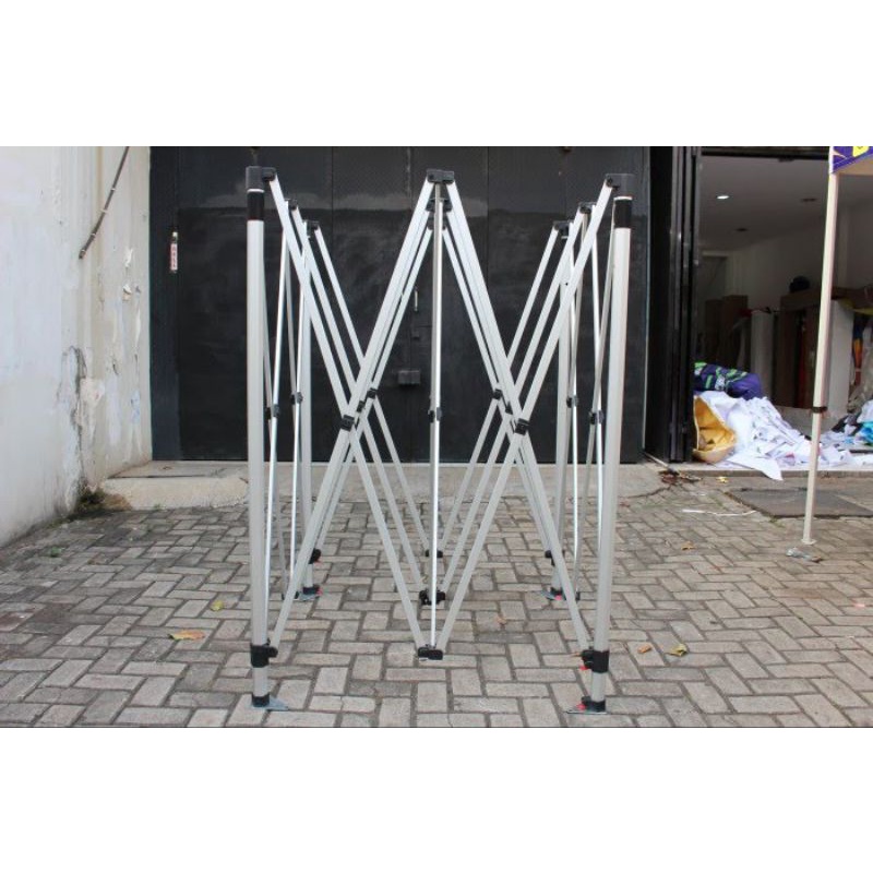 tenda lipat 2*2m rangka besi PUTIH